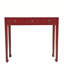 Console rouge 3 tiroirs 37 po