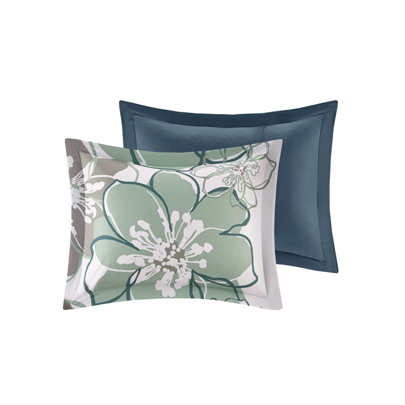 Allison Comforter Set, Full Comforter + 4 Additional Pieces, Blue/Gray