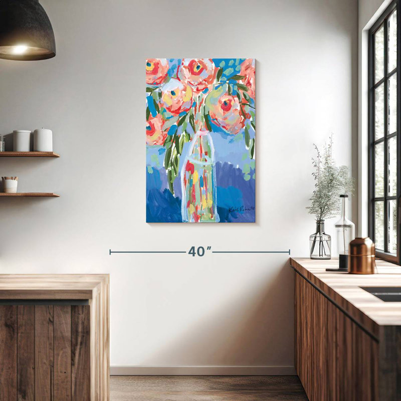Avery Watermelon Blooms, 36" H x 24" W