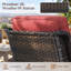 Chaise d'extérieur en osier / rotin avec coussins Lucama-1413351500-1413297485