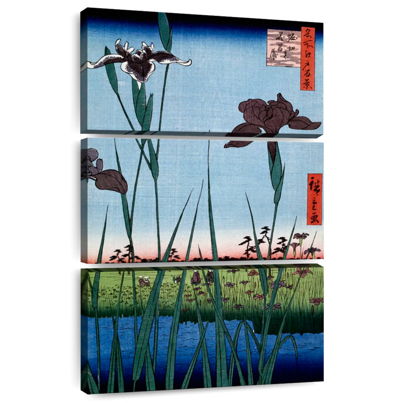 Irises At Horikiri, 50" H x 32" W