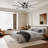 35.43" 7 - Blade Reversible LED Dimmable Ceiling Fan With Light And Remote