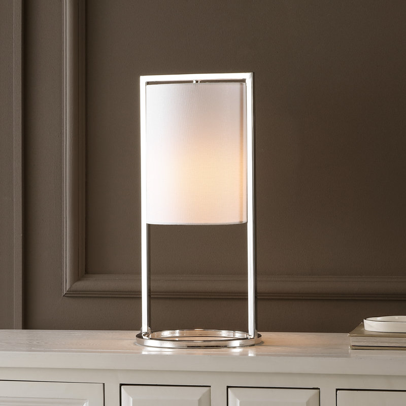 Lampe fantaisie en métal Cyril, Chrome, Transparent