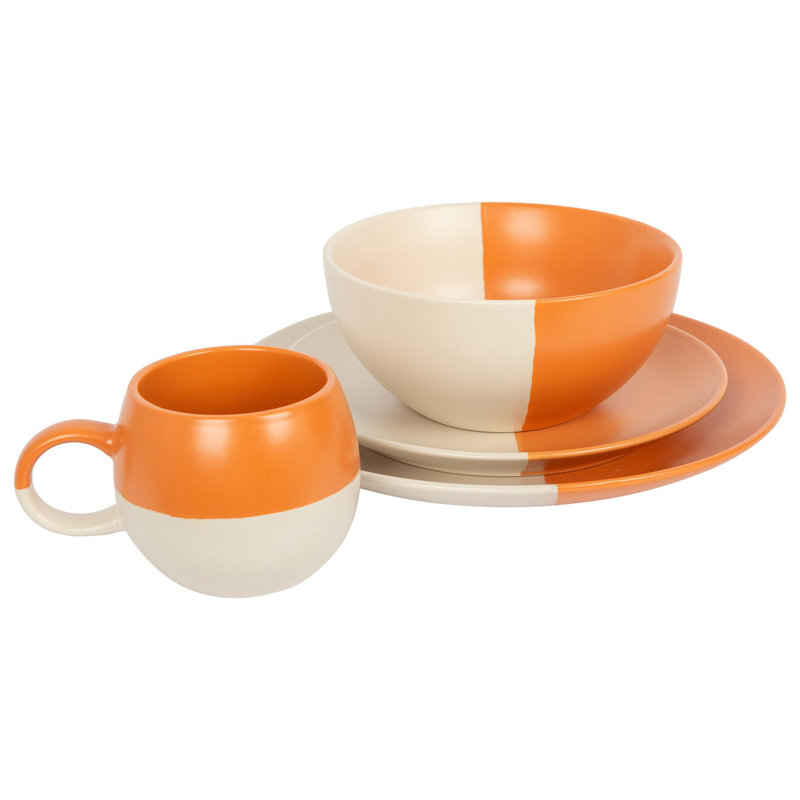Nicola Spring Stoneware Dinnerware, Orange