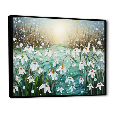 Snowdrop Flowers Field in Winter - impression