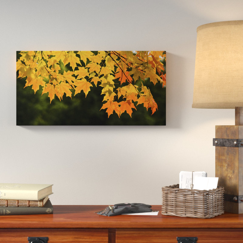 « octobre érable », reproduction de photo sur toile tendue, H 10 po x l 19 po x P 2 po