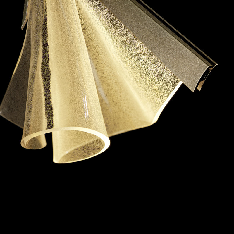 Mobius 1 - Light Single LED Pendant, Soft Gold