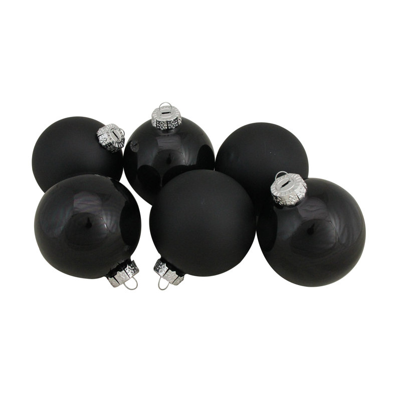Ornement de Noël boule de verre, Noir