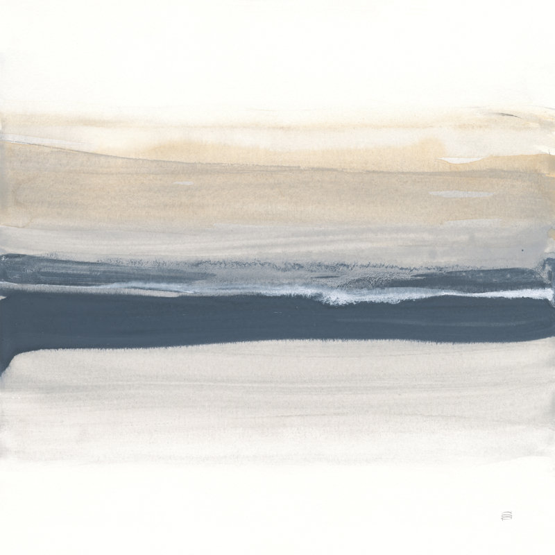 Tonal Blue Grey I par Chris Paschke - Peinture, Silver Single Picture Framed Paper, No, H 12 po x l 12 po