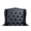 Fauteuil de direction ergonomique en similicuir, siège et dossier rembourrés épais, roulettes à roulement en douceur, noir-482835806-482835795