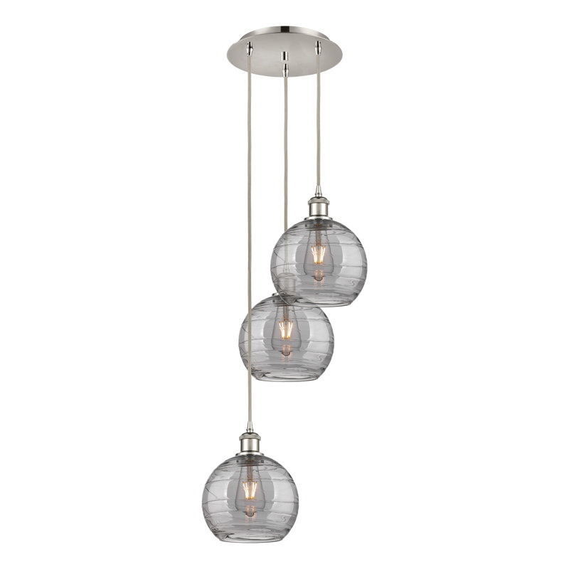 Luminaire suspendu 3 lumières Ellington, H 30,38 po x l 14,5 po x P 14,5 po, Nickel poli