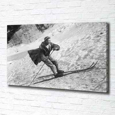 Skier - Wrapped Canvas Print