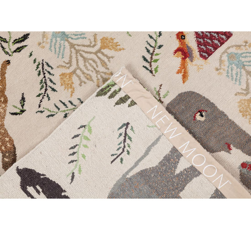 Menagerie Floral Area Rug in Silver/Cream/Teal, Rectangle 10' x 14'