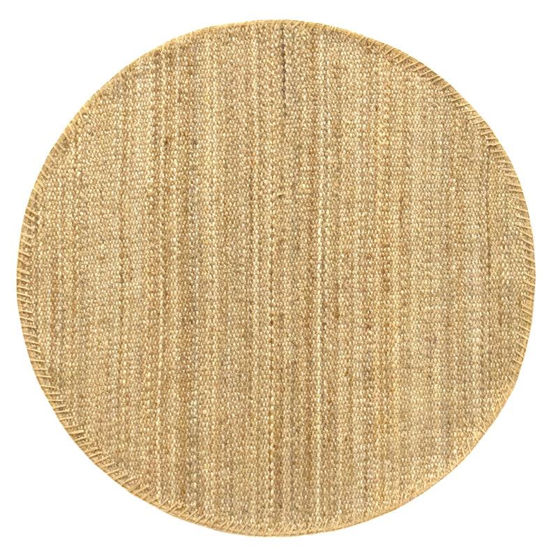 Comae Solid Colour Hand Woven Area Rug, Round 150cm