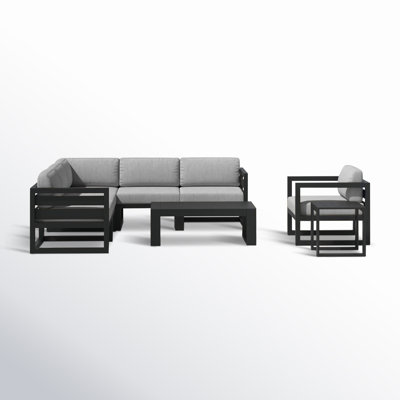 Smith 4 Piece Sectional Seating Group with Sunbrella® Cushions