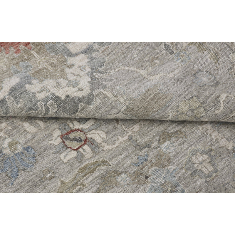 Light Grey Antique Revival Wool Rug - 11'11" x 14'10"