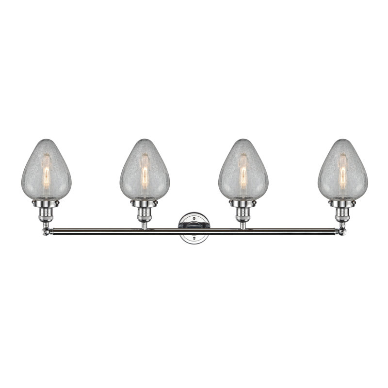 Éclairage pour salle de bain 4 lumières Shauna, Nickel satiné brossé