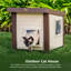 Maison d'extérieur durable pour chat avec base surélevée et ventilation ECOFLEX Achilles-38516615