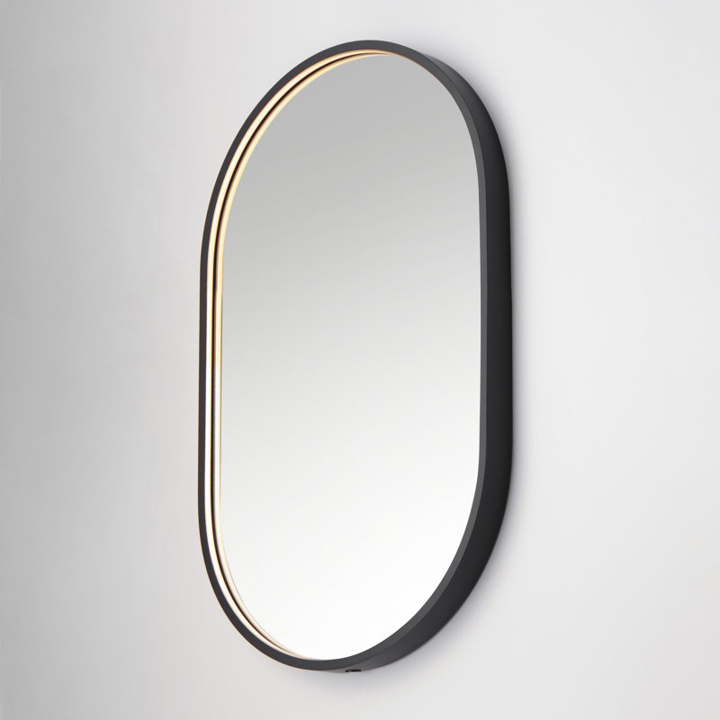 Elisse-LED Mirror, 32" x 20", Black