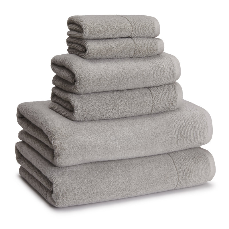 Maven 6 Piece Towel Set, Dolphin Gray