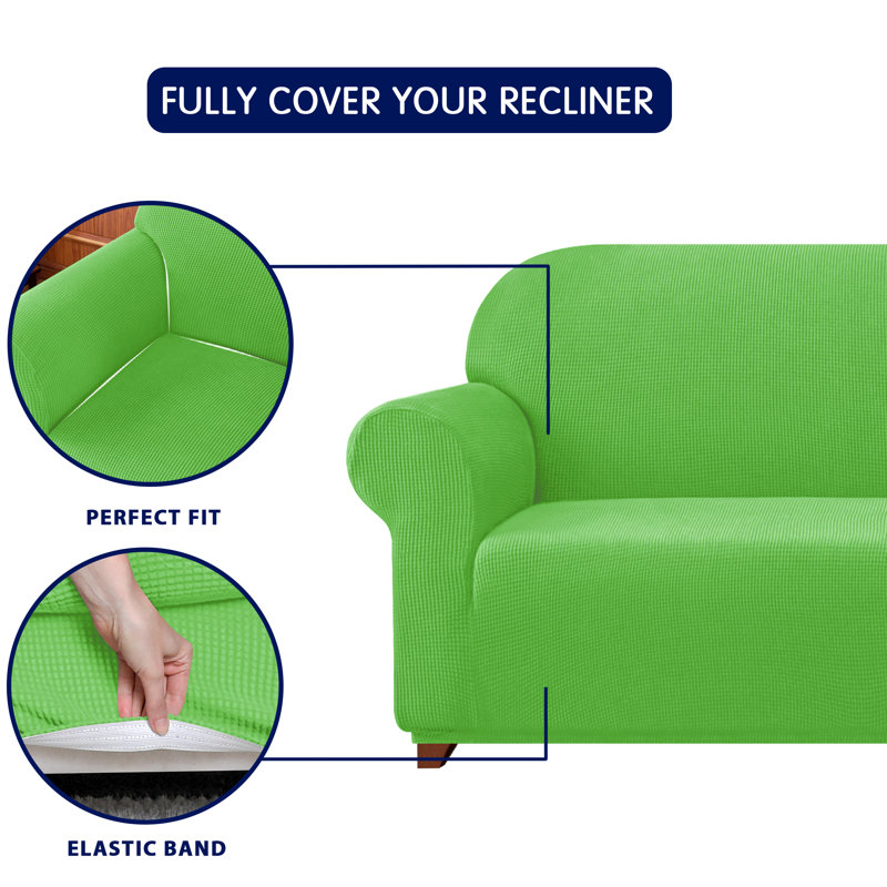 1-Piece Jacquard Stretch Sofa Cover, Polyester Spandex Couch Slipcover, Universal Fit Living Room Furniture Protector