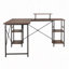 Bureau en L avec tablettes de rangement
