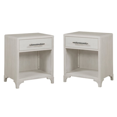 Abaco One Drawer Nightstand With USB - Set Of 2