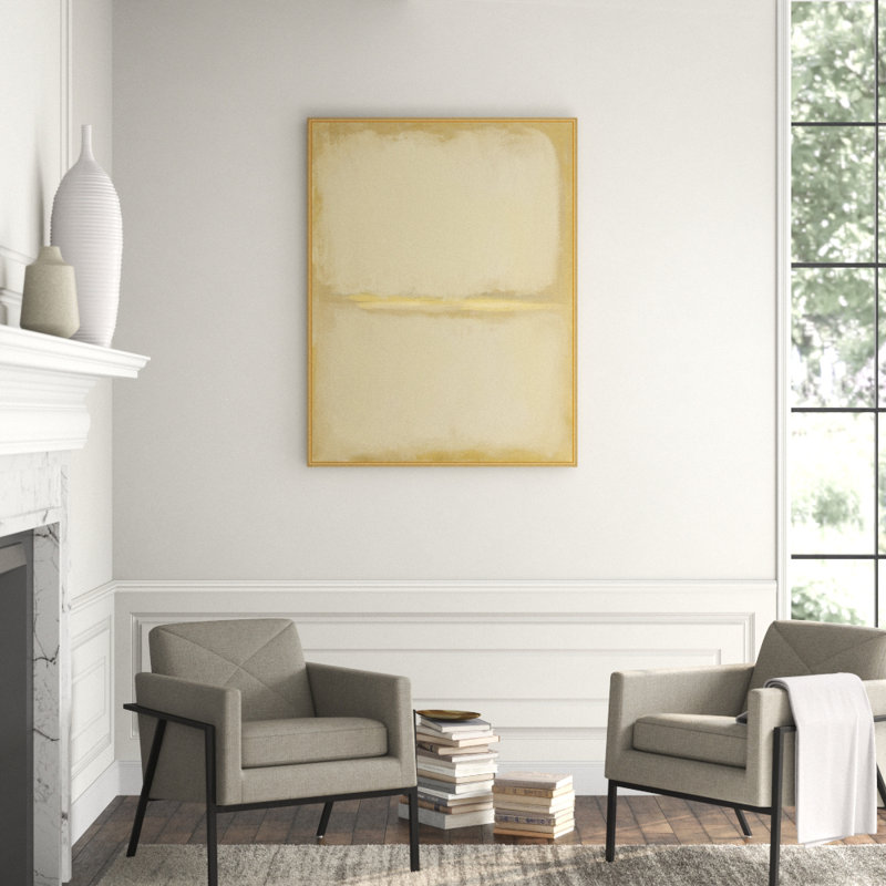 Golden View 2' Framed Print on Canvas