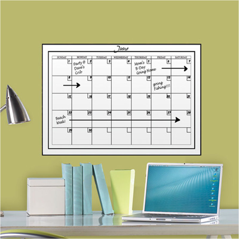 Monthly Dry Erase Calendar Wall Stickers, 45 cm H x 61 cm W