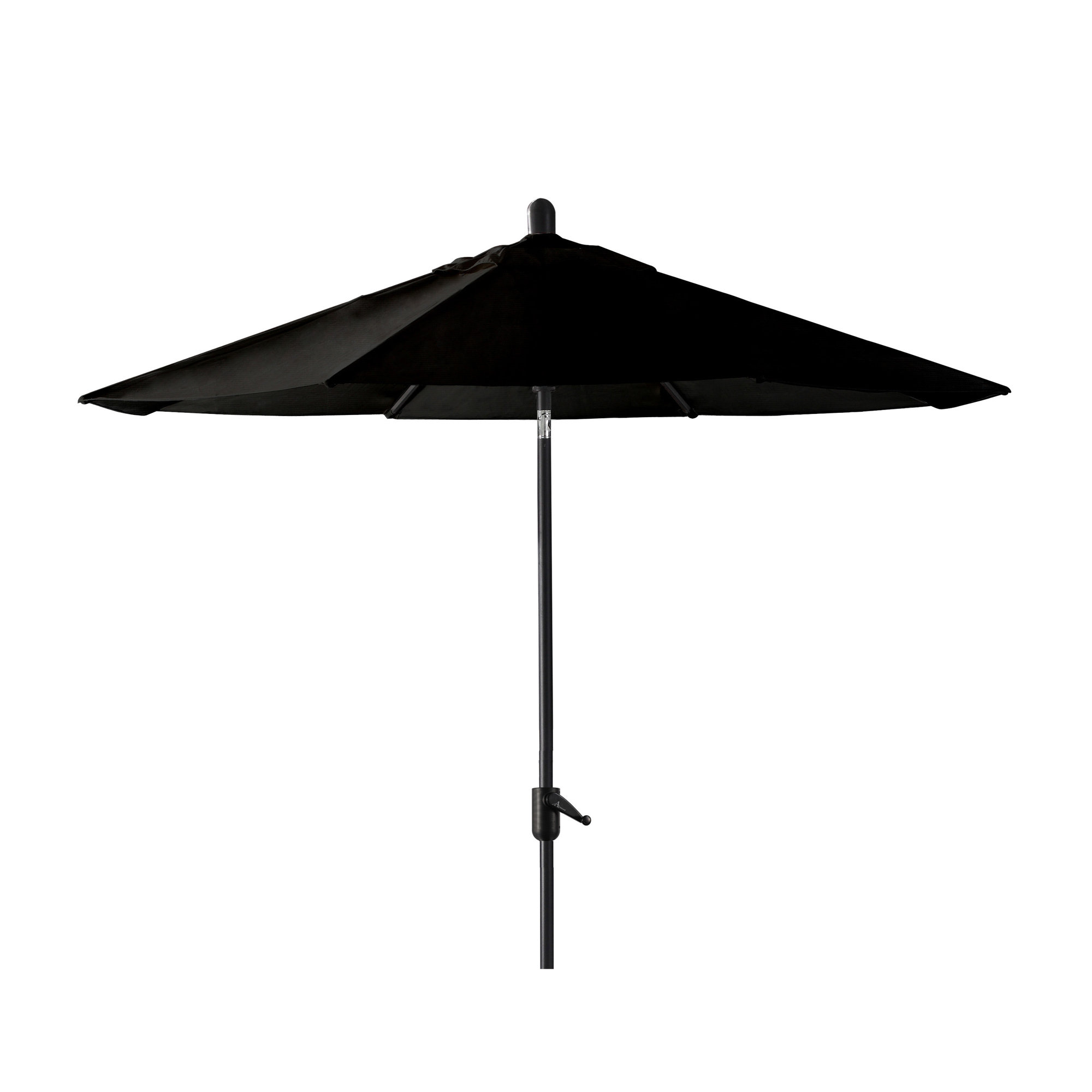 Natalie 8' 8" Market Sunbrella® Umbrella, Canvas Black Sunbrella® Canvas, Black Sapphire