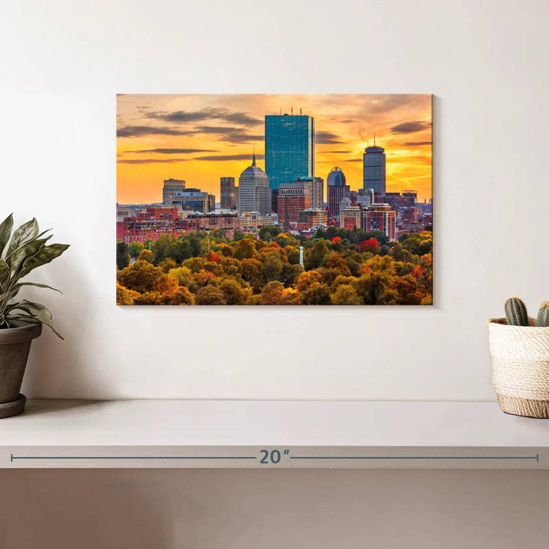 Ravi Boston Autumn Sunset, H 8 po x l 12 po