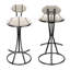 Ensemble de 2 tabourets de bar ronds, tabourets de comptoir rembourrés pour la maison-542682742
