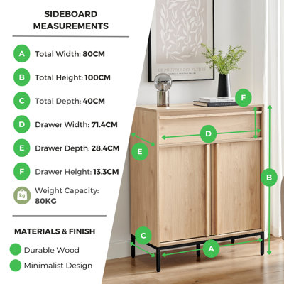 Skit White Small Storage Sideboard