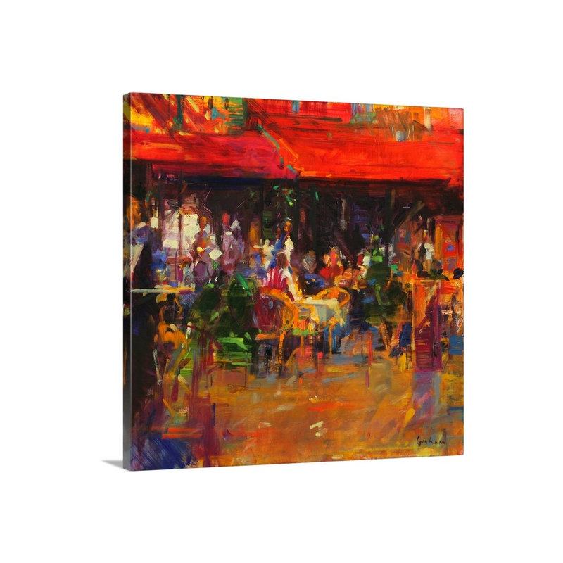 "Annelijn Table at Villefranche" par Peter Graham, impression sur toile, H 20 po x l 20 po x P 1,25 po