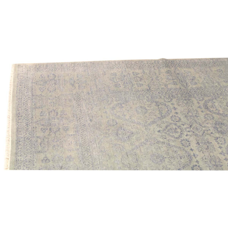 Tapis gris / beige noué à la main de haute qualité
