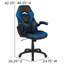 Ergonomic Adjustable Swivel Computer Gaming Chair with Flip-up Arms-1664857955