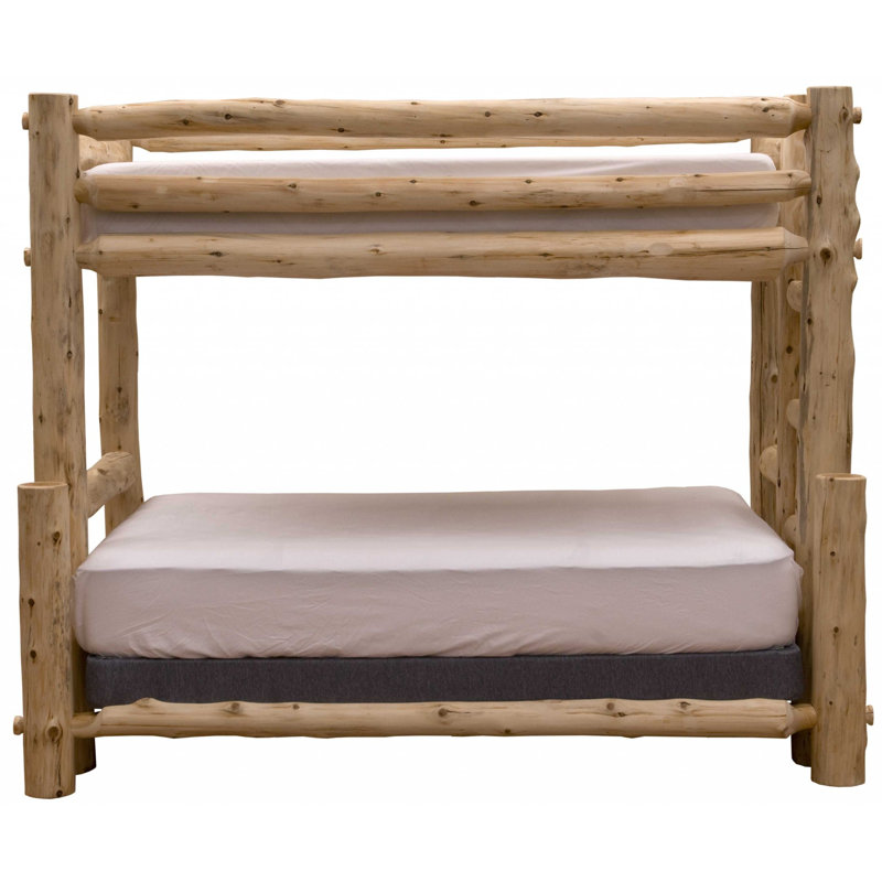 Lit plateforme en bois massif Fredricks, Double
