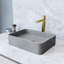 Lavabo vasque rectangulaire fait à la main gris L 16 po x l 12 po x H 4 po Segovia