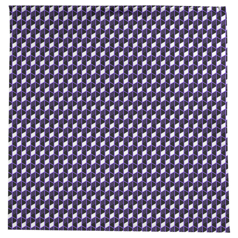 Nappe rayures géométriques Leffel, Mauve