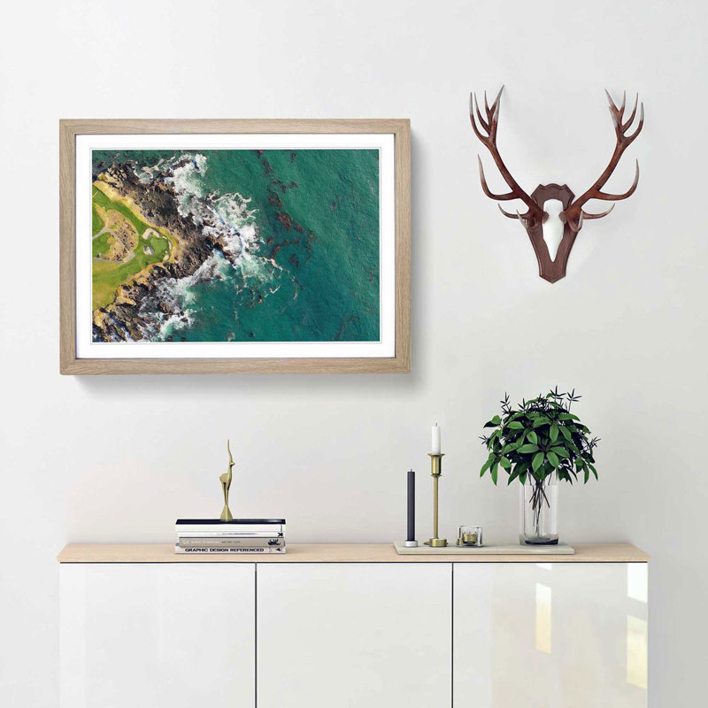 Arrowhead Point Golf Course in California 1 Piece Single Picture Frame Painting, 45cm H x 63cm W x 2cm D, Oak