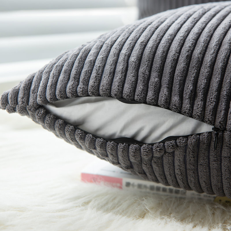 Alhakim Square Scatter Cushion Cover, Dark Grey