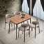 Table de salle à manger naturelle et noire avec rallonge Bufferfly