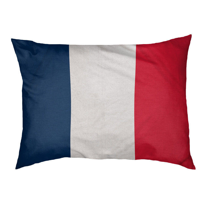 Coussin Detroit, Moyen (l 28 po x P 18 po x H 9,5 po), Navy Blue/White/Red