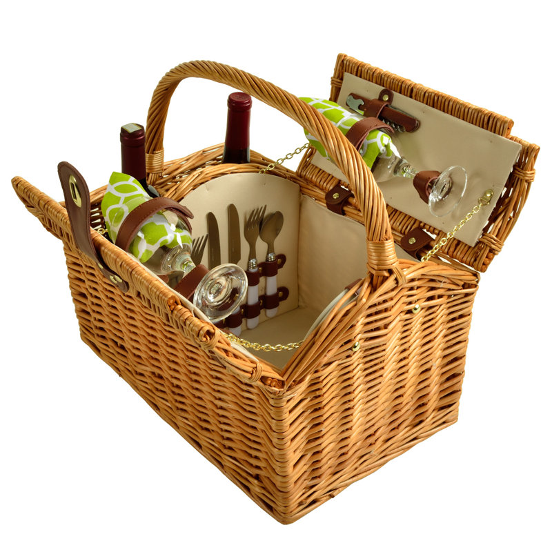 Panier de pique-nique willow, vert