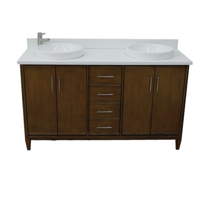 Harrigan 61'' Double Bathroom Vanity with Top