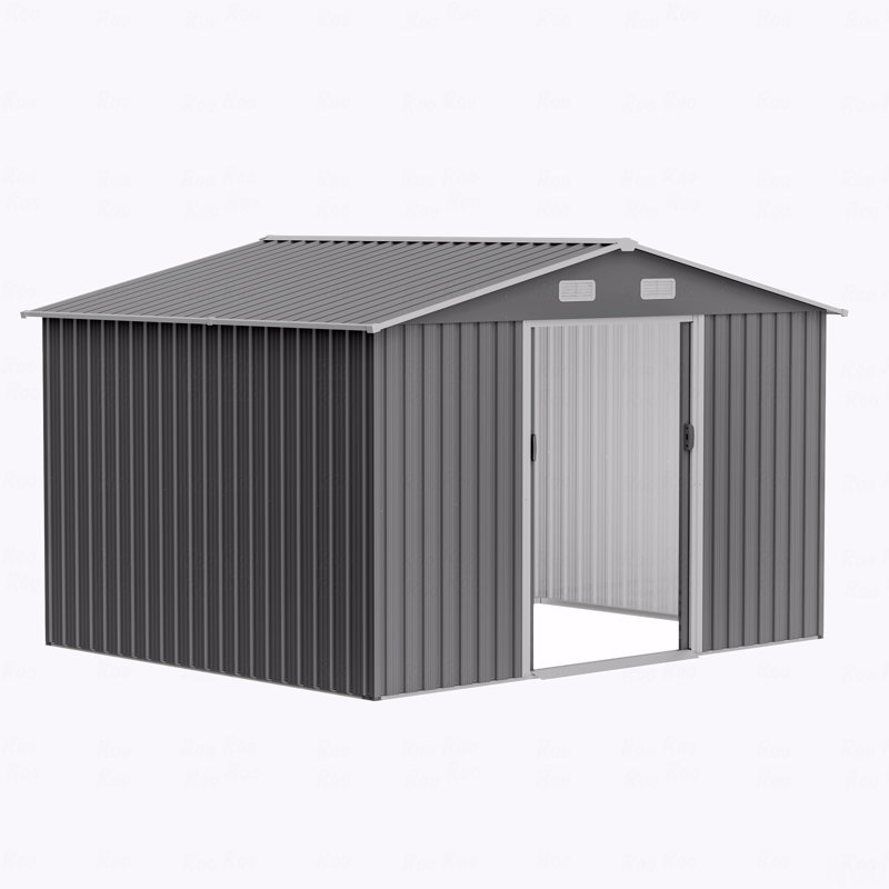 Remise de rangement extérieure 10 pi x 8 pi, portes verrouillables, remise à outils, H 76,1 po x l 119,56 po x P 94,88 po