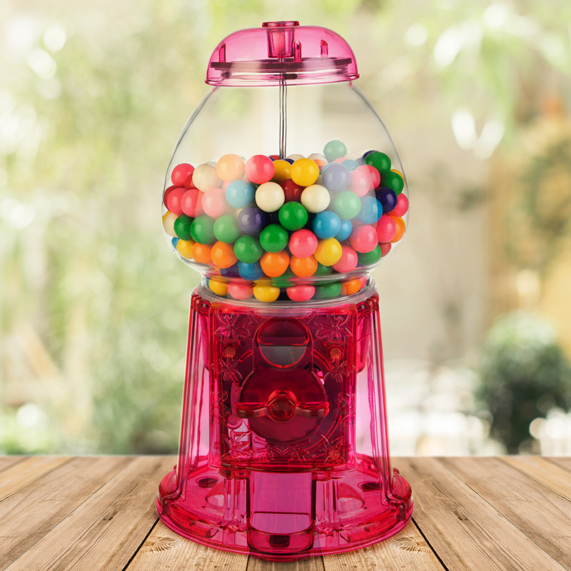Great Northern Popcorn 11" Transparent Pink Mini Gumball Machine