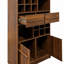Buffet moderne en noyer avec casier à vin 12 bouteilles et 2 tiroirs, meuble de rangement pour boissons dans la salle à manger