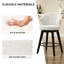 Tabouret de bar pivotant à hauteur de comptoir 25 po 25 pièces 2 pièces - Bois massif, chenille, blanc, pieds réglables pour îlot de cuisine, pub, tabourets de salle à manger, avec 2 pieds en bois, revêtement en chenille-1010345479
