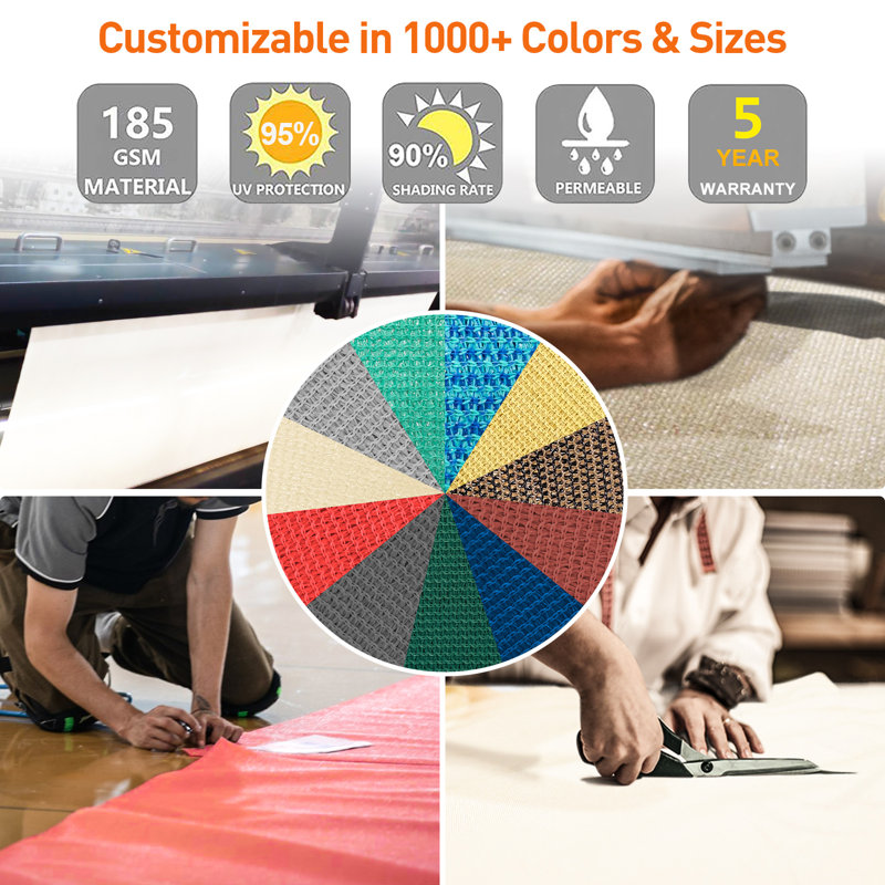 1' x 1' 3" Triangle Shade Sail, 12 ft. x 16 ft., Sky Blue